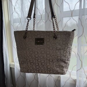 Calvin Klein Brown Tote Bag